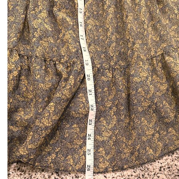 Robert Rodriguez Silk Chiffon Floral Feminine Peplum Bell Sleeve Top, S - Picture 8 of 9